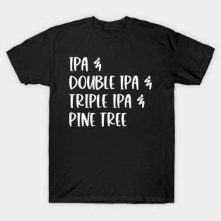 White IPA Beer List T-Shirt